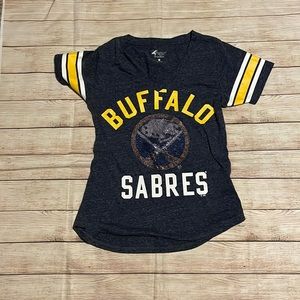 Womens Buffalo Sabres V Neck T shirt size M